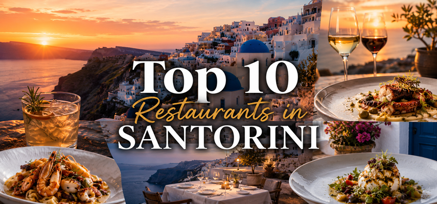 Top 10 Restaurants in Santorini, Greece