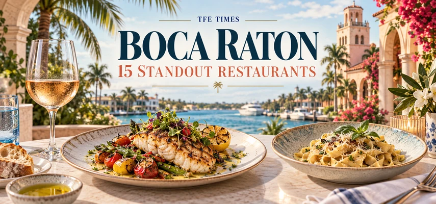 Best Restaurants in Boca Raton, Florida: 15 Standout Places to Eat — illustrative food collage