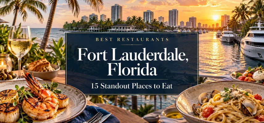 Best Restaurants in Fort Lauderdale, Florida: 15 Standout Places to Eat — illustrative food collage