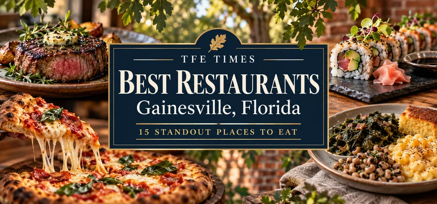 Best Restaurants in Gainesville, Florida: 15 Standout Places to Eat — illustrative food collage