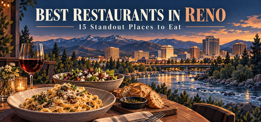 Best Restaurants in Reno: 15 Standout Places to Eat — food and city collage