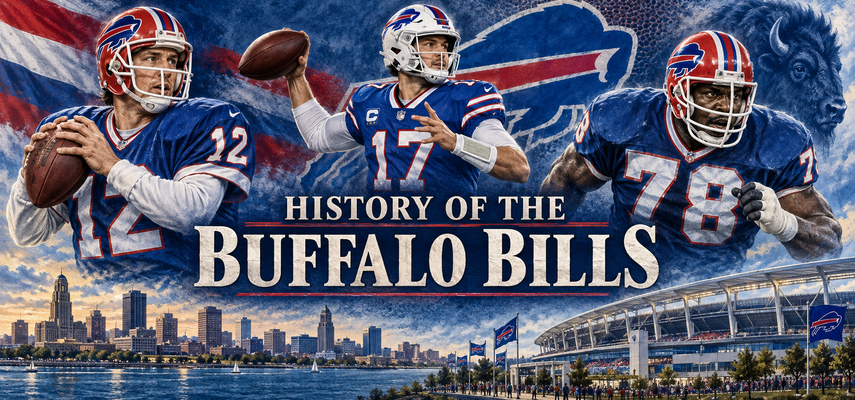 Illustrated history cover for the Buffalo Bills