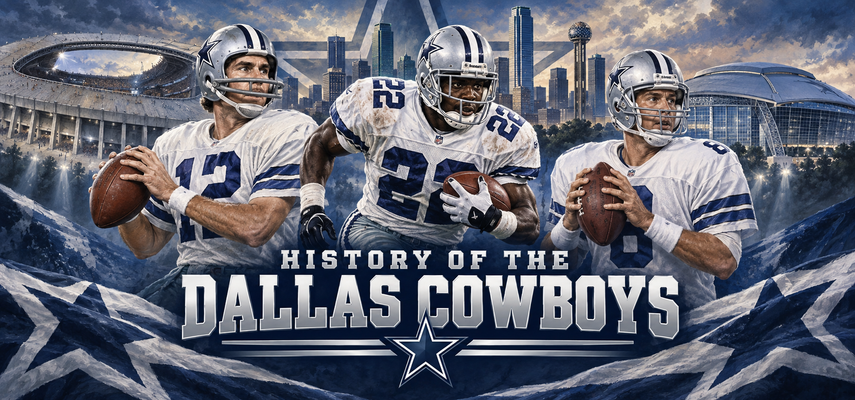 Illustrated history cover for the Dallas Cowboys
