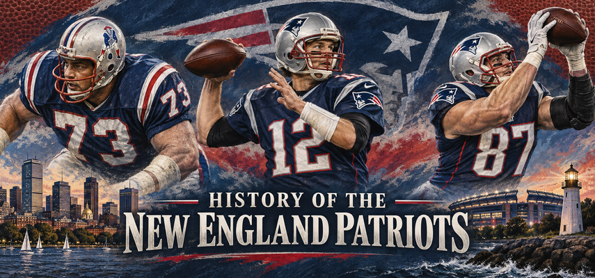 Illustrated history cover for the New England Patriots