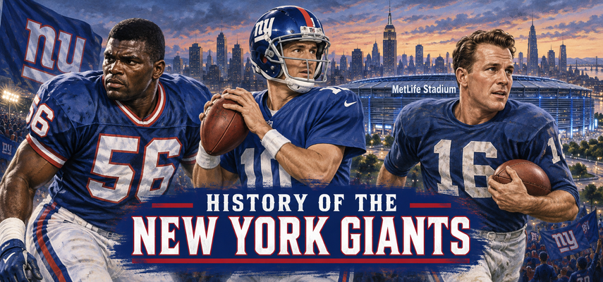 Illustrated history cover for the New York Giants